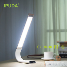 Rechargeable Table Lamp LED Desk Lamp with Dimmable RGB Base Light and Touch Panel for Home & Office